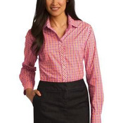 Ladies Long Sleeve Gingham Easy Care Shirt