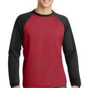 Sport Wick &#174; Raglan Colorblock Fleece Crewneck